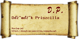 Dömök Priszcilla névjegykártya